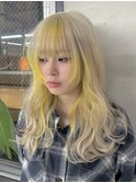ホワイトブロンド/髪質改善/ダブルカラー/ケアブリーチ/20代