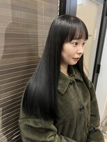 大人可愛い小顔こなれカールチョコレートカラーブリーチなし