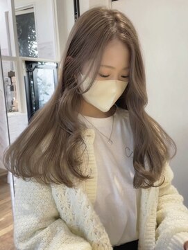 ディモアンド 表参道(Dimo&) x透明感カラー/イメチェン/ホワイトブロンド/外ハネボブ/美髪