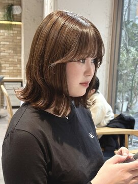 ゼスト 三鷹店(ZEST) ・ウェーブミディアムワイドバング韓国レイヤーカット/三鷹れ