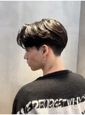 センターパート×曲がる縮毛矯正