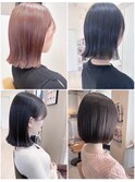 20代30代40代ストレートボブリップラインラベンダーベージュ