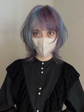 イェッカ パビル(YECCA pabil) パープル×水色