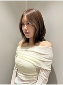 柔らかベージュふわっとボブ