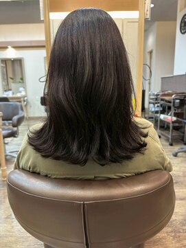 髪質改善/顔周りレイヤーカット/グレージュ[千葉/千葉駅]