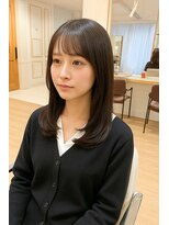 ネオリーブ チロル 横浜西口店(Neolive CiroL.)&nbsp;ミディアムローレイヤー/黒髪/小顔ヘア/ミディアムヘア【横浜】k