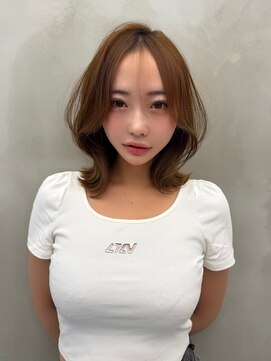 ロンドルーチェ 心斎橋(Lond luce) 小顔ボブ×ハイトーン×オリーブグレー[心斎橋/髪質改善]