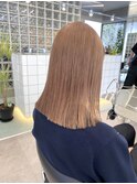 原宿韓国顔まわりミルクティーベージュマロンベージュ