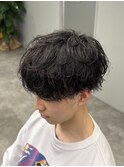 緩めシャドウパーマメンズマッシュ/秦野