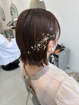 グリ(GURI) <guri>お呼ばれボブヘア☆キラキラ金箔ゴールド