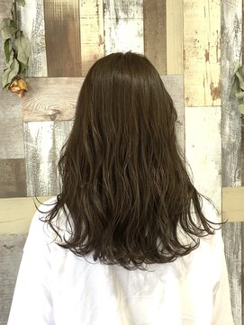 ファヴォリヘアー(favori hair) セミロングstyle/オリーブグレージュ