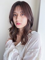 ブカブク(BUKA BUKU)&nbsp;セミロングレイヤー　モーブブラウン　インナーカラー