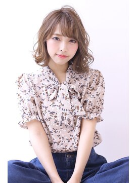 オーロ 緑地公園店(ORO) ローライトココアブラウン大人かわいいゆるふわフリンジウェーブ