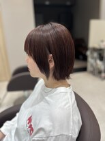 シュク 高円寺(SYUK)&nbsp;ボブレイヤー/顔周りマッシュ/レッドブラウンカラー/高円寺