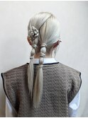 ヘアアレンジ・ねじねじ・タイトヘアアレンジ