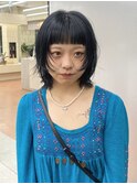 ウルフカット/ブルーブラック¥レイヤー