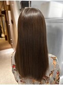 美髪のススメ　ベージュブラウンストレート【新宿髪質改善】