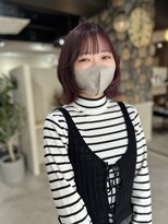 ロアバイチェリーコークウブ(Loa by CHERRY COKE ubu)&nbsp;濃いめカシスピンク / レイヤーボブ