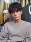 小久保styleフェザーパーマフェザーショートグレーエンドカラー
