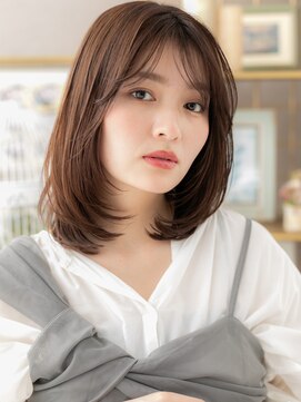 カバーヘア ブリス 川口(COVER HAIR bliss) ■内巻きワンカール前下がりレイヤーミディアム47川口20代30代