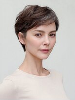 マリブ Malibu&nbsp;【エフォートレスショート】ダークブラウン×アシメレイヤー