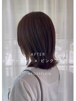 ネオエストログ(NeoestLog)&nbsp;レイヤーカット+ピンクブラウンカラー