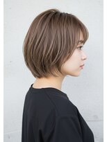 インスヘアー 京都四条大宮店(INCE HAIR)&nbsp;丸めショートボブ×ブリーチなしベージュ