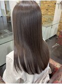 くすみベージュヘーゼルグレージュ艶カラー♪