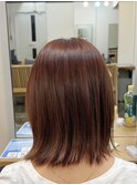 黒髪カタログ/オリーブグレー/小顔に見せるヘア/ココアベージュ