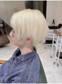 ガイルヘア/シースルーフェザースタイル/ホワイトブロンド