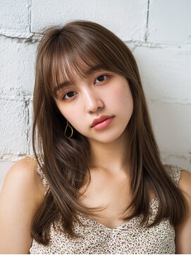 リンク(Link Hair&Spa) 小顔カット/顔まわりカット/ココアベージュ/髪質改善