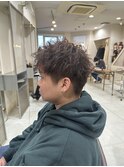無造作アップバング