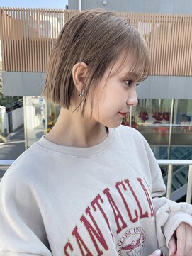 ガーデン 渋谷(GARDEN) 小顔外ハネボブダークアッシュ大人ガーリー似合わせカット