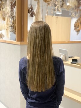 リム(LIM) 【LIM 岐阜】ハイトーンベージュ/ワイドバング/ストレートロング