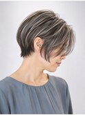 丸みショート/白髪ぼかしハイライト/40代/50代/60代/金沢八景