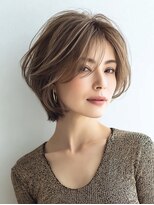 ハーツ 青山表参道店(Heart's)&nbsp;白髪ぼかし脱白髪染め似合わせショートボブ40代50代60代