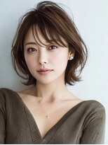 ハーツ 青山表参道店(Heart's)&nbsp;白髪ぼかし脱白髪染め似合わせショートボブ40代50代60代