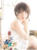 大人可愛いフェミニンボブ