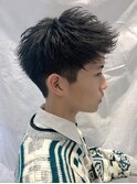 横顔アップバング