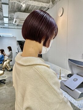 オムズドット(om's dot) ミニボブ×パープル（お客様スタイル）