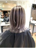 バレイヤージュ ホワイトピンク