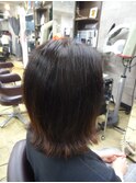 大人可愛いくせ毛風ボブパーマ＆ノンジアミンカラー30代40代50代