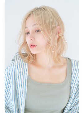 ガリカ シーム(Gallica/SEAM) 【超ハイトーン】ブロンドカラー外国人風金髪ミディアム10代20代