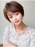 前髪パーマ/ショコラアッシュ/ヘルシースタイル/ふんわりカール