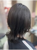 大人可愛い小顔クラゲヘアー×ナチュラル黒髪暗髪