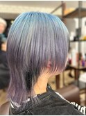 ウルフ×ペールブルーラベンダーグラデーション【浜崎】