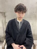 スパイラルパーマ×マッシュ