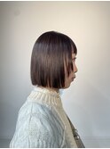 【上條実織】ベージュブラウンの王道ボブ