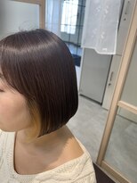 エレノア 自由が丘店(Eleanor)&nbsp;丸みボブ×インナー・イヤリングカラー