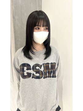 ヨーク(YOKE) YOKE レイヤー顔周りレイヤーオリーブグレージュ